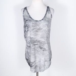 Helmut Lang Gray Hi-Lo Tank Top